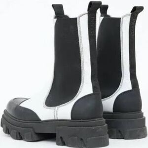 Ganni colour block mid Chelsea boots